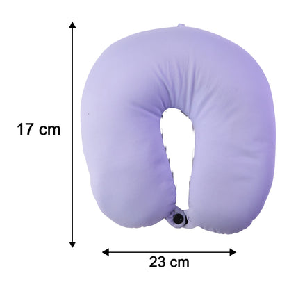 Portable U shape pillow with soft fabric cover