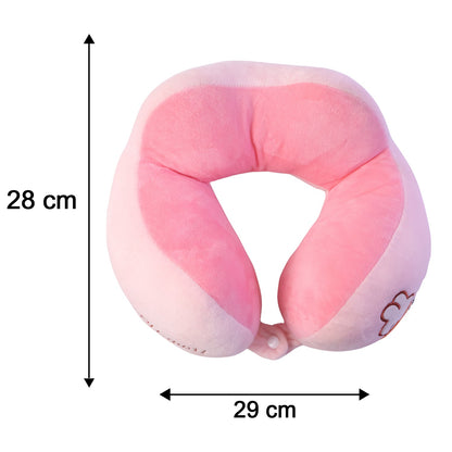 Cosy plush neck pillow for long trips and office naps