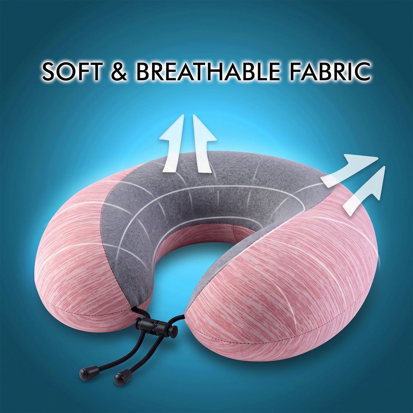 U shaped support pillow for flights, cars and trains