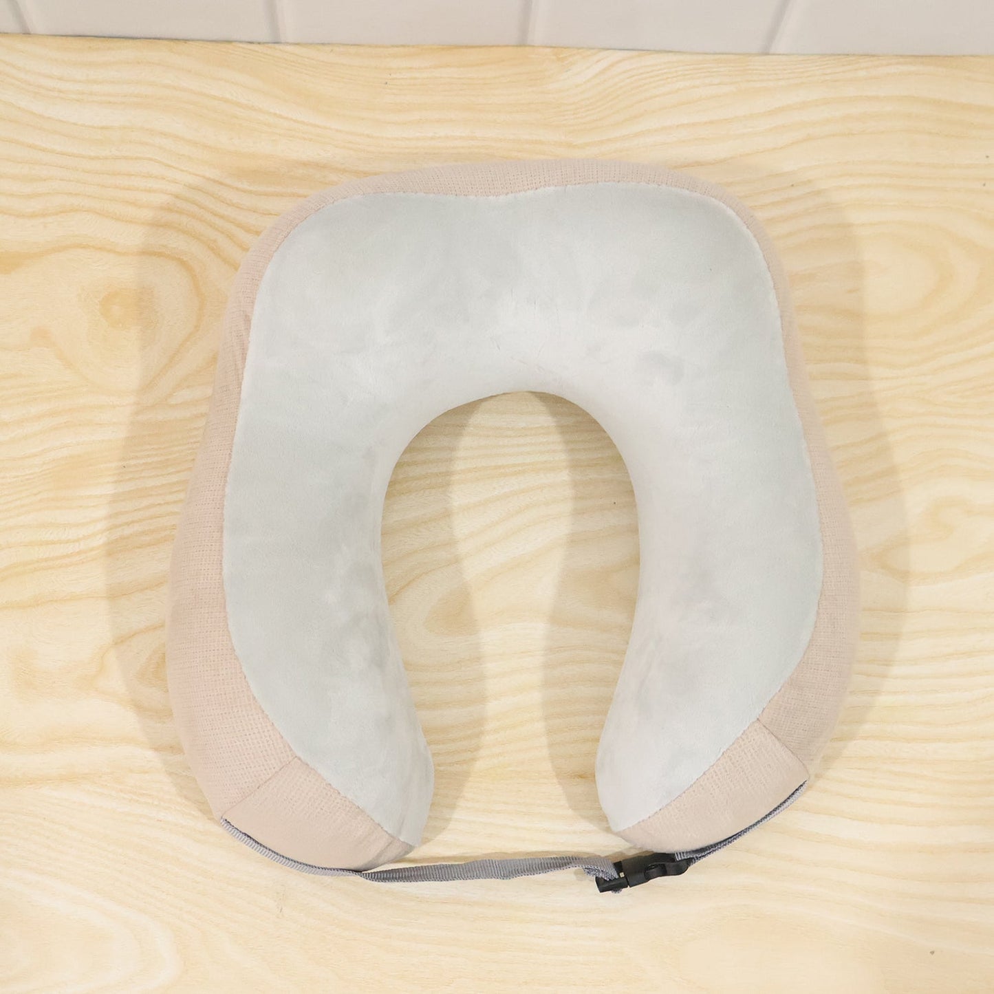 Lightweight beige U shaped pillow for comfortable rest