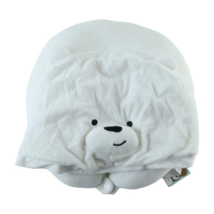Hooded pillow wearing view