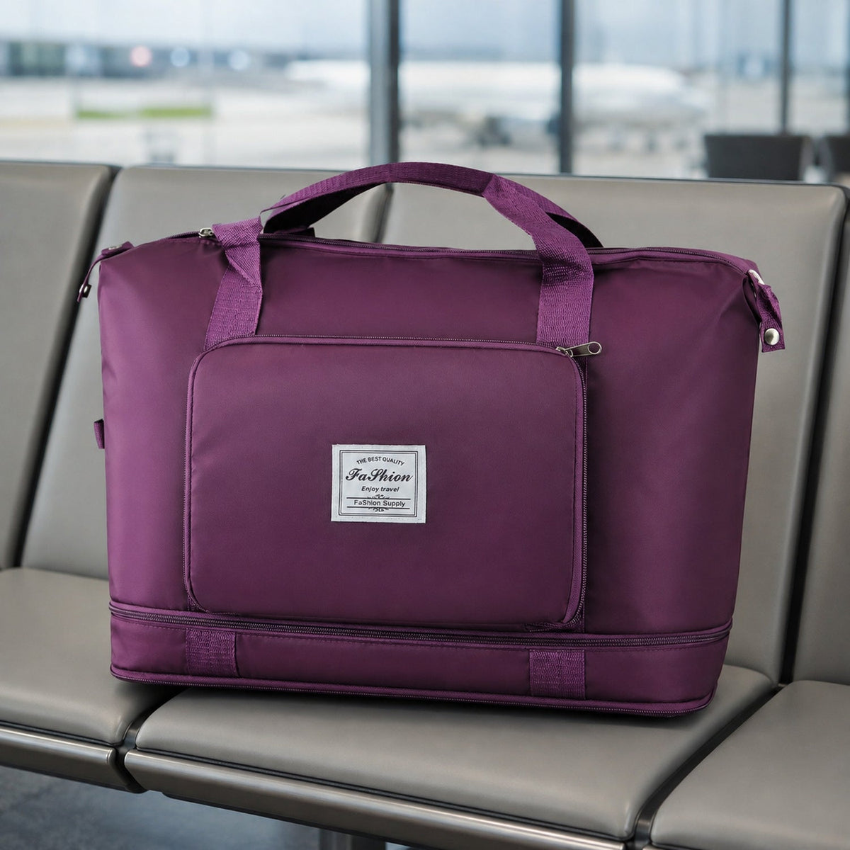 Foldable Travel Bag – Expandable, Waterproof Weekender – close-up