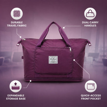 Foldable Travel Bag – Expandable, Waterproof Weekender – view 8