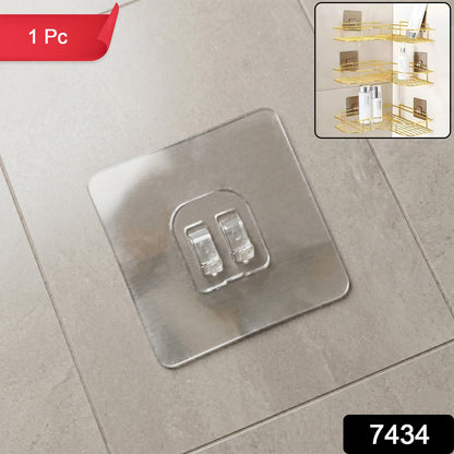 Adhesive Wall Hook – Transparent, Heavy Duty – side view