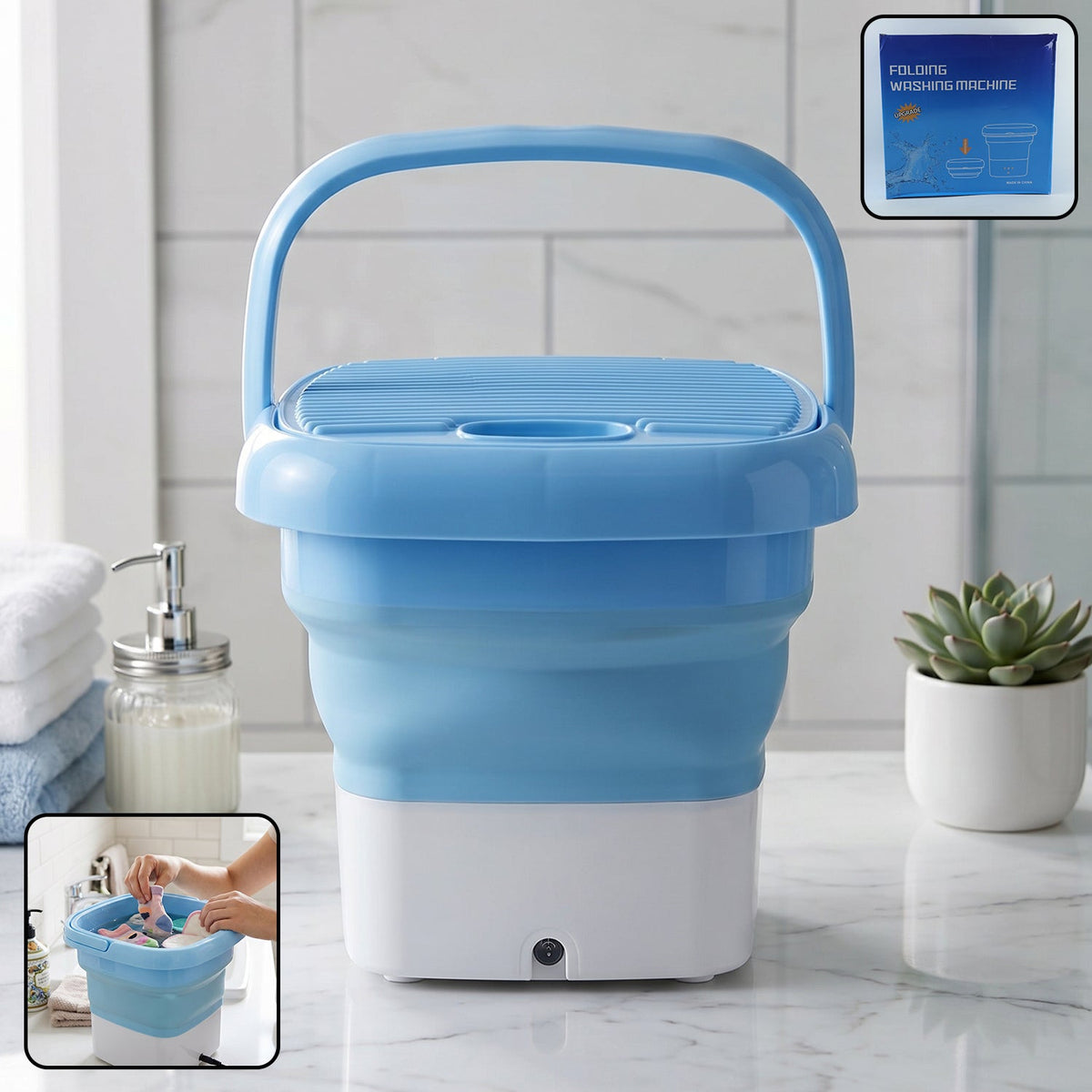 Mini Portable Washing Machine – Foldable & Compact