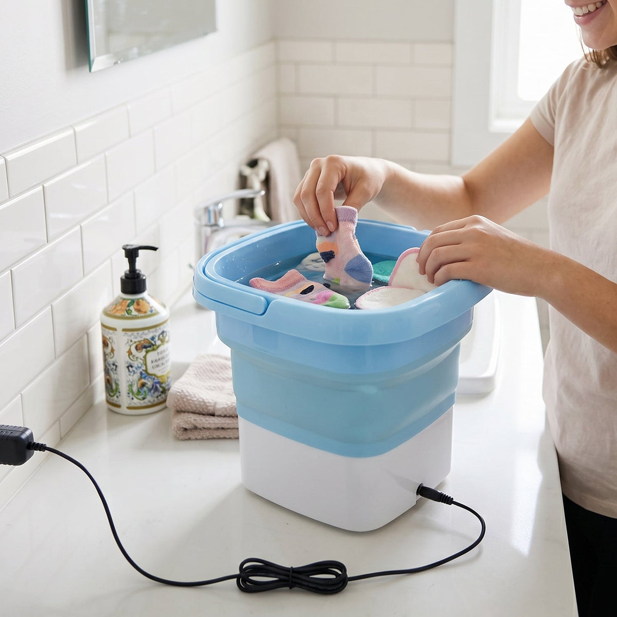 Mini Portable Washing Machine – Foldable & Compact – detail view