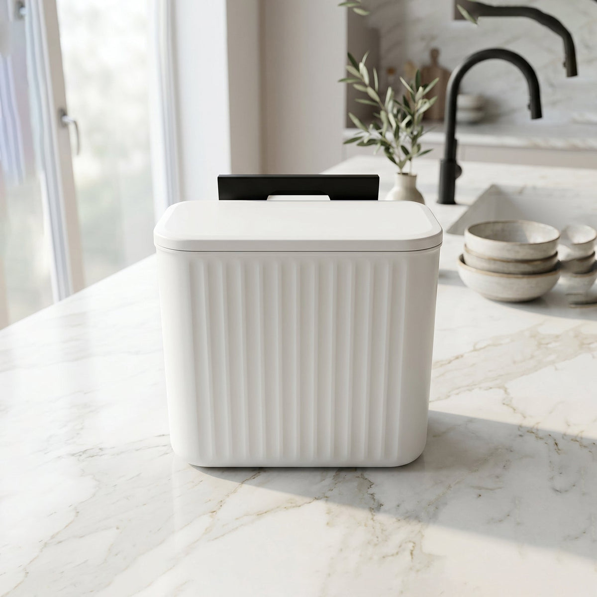 Kitchen Dustbin with Lid – Compact 25x22 cm for Small Spaces – view 7