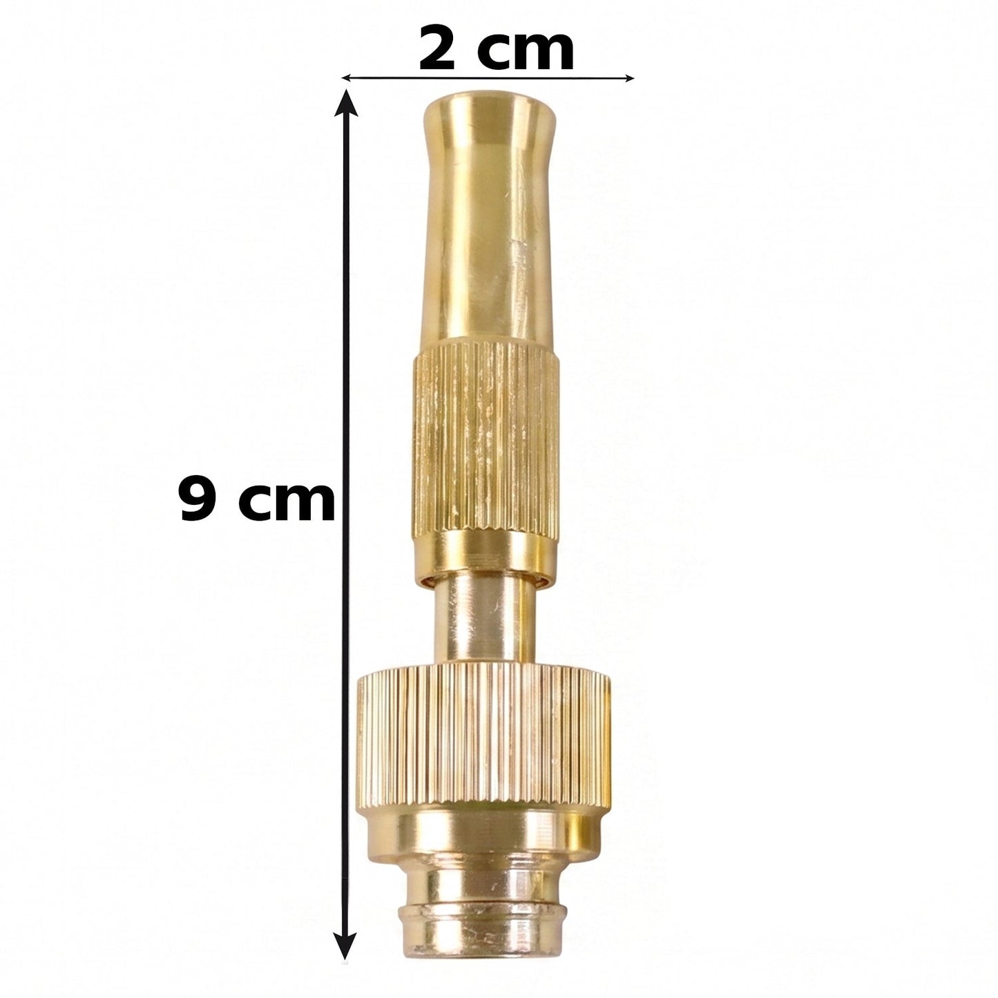 Golden Brass Garden Hose Water Nozzle Spray Gun with Quick Connect Tap Adapter (1 Set) view 6
