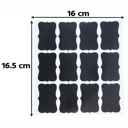 Erasable chalkboard stickers for spice jars and storage