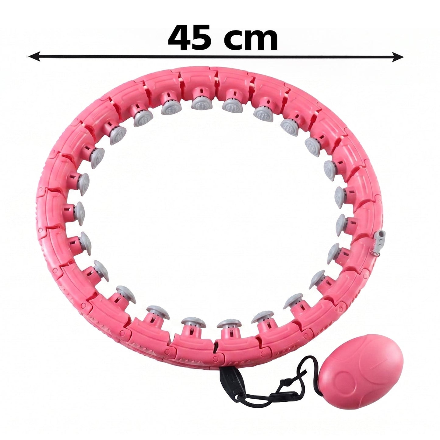 Smart fitness hula ring with adjustable links for exercise