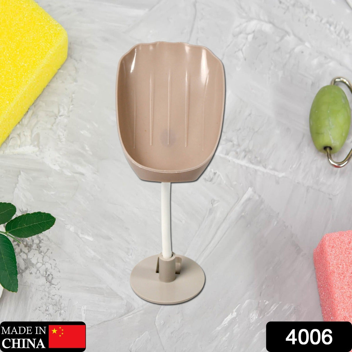 Self-Draining Soap Dish – Wall Mounted, No Drill – side view