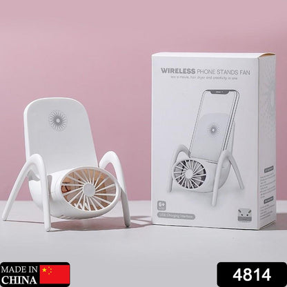 Portable Phone Holder Fan – Handheld & Multi-Function – side view