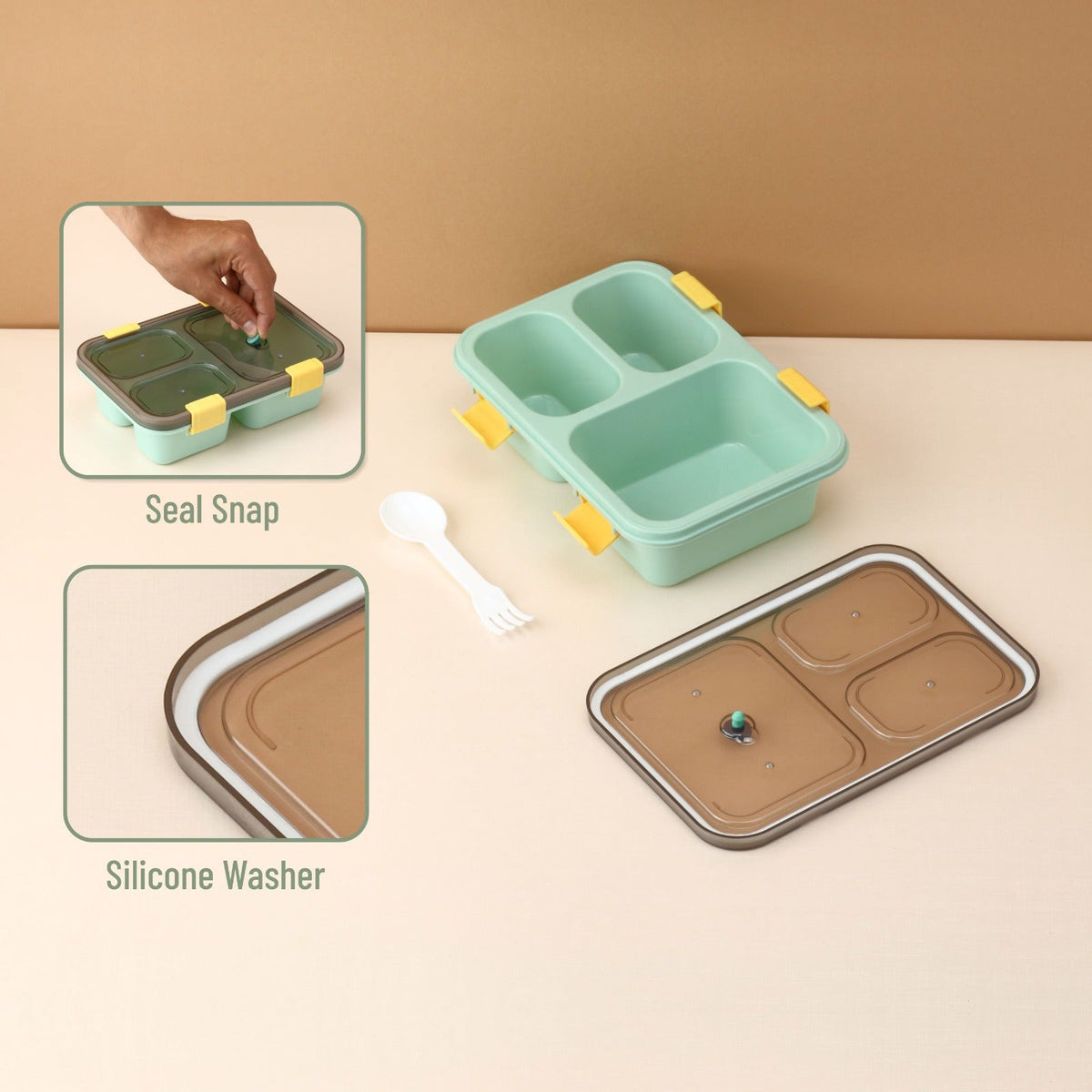 Kids Lunch Box – 3-Compartment, Leak-Proof Tiffin – view 9