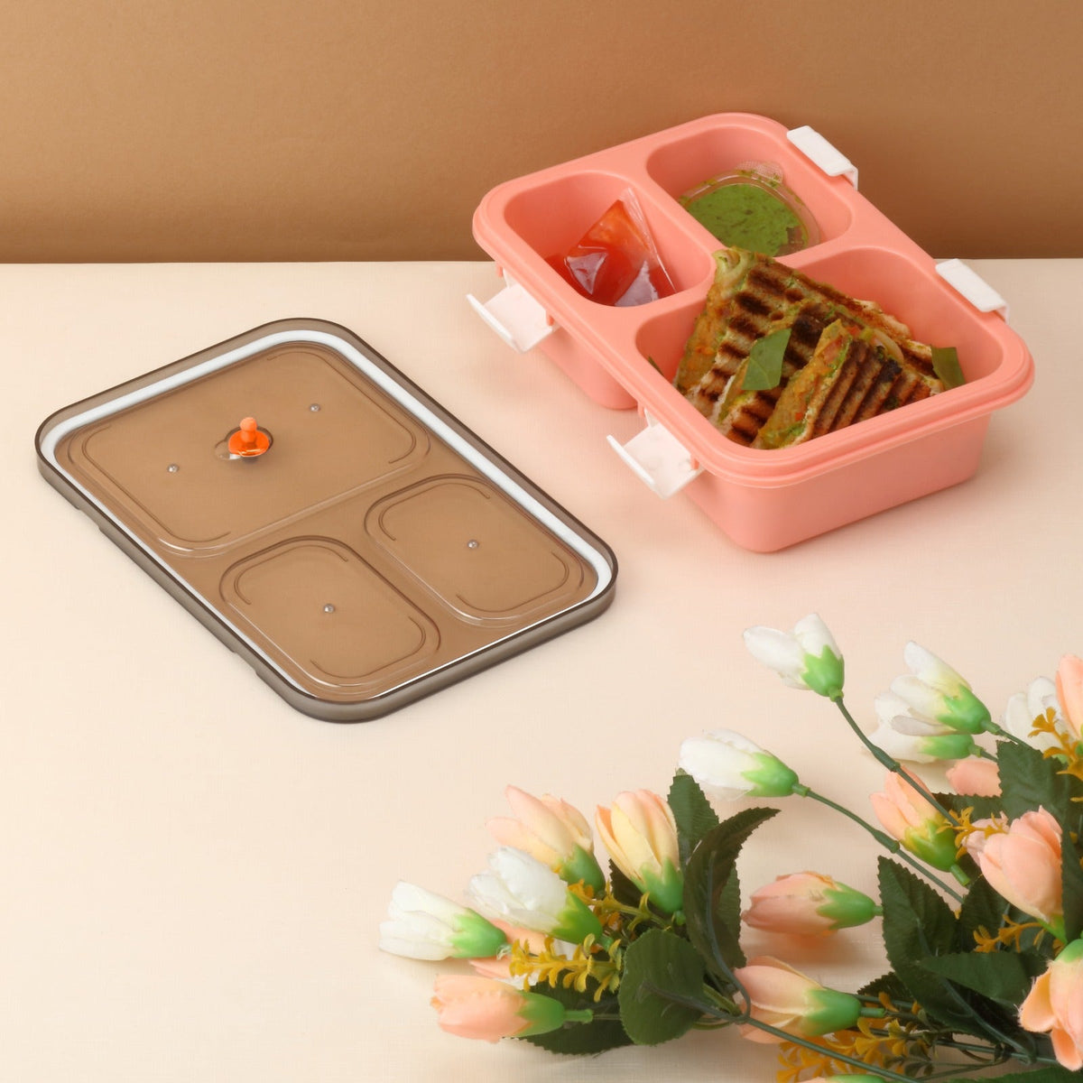 Kids Lunch Box – 3-Compartment, Leak-Proof Tiffin