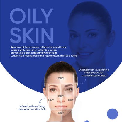 Oily Skin Face Wipes – Refreshing Cleansing – close-up