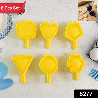 Plastic Cookie Cutter set – 6-Pc Assorted Baking Moulds – side view