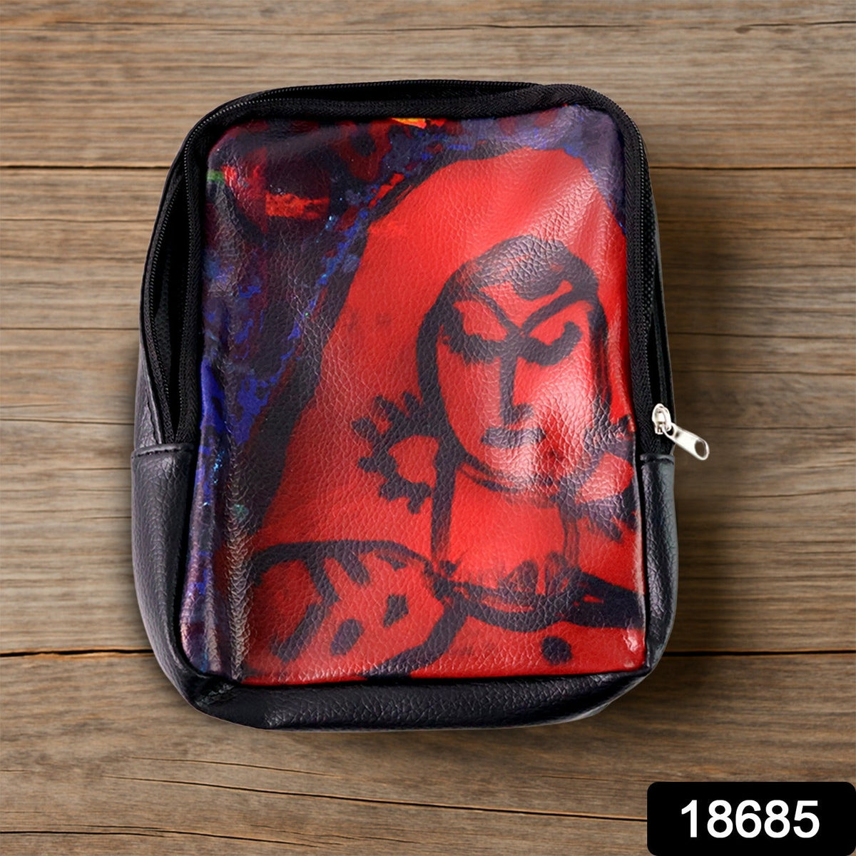 Multipurpose Zipper Pouch – Handcrafted Traditional Art – side view