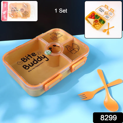 4-Compartment Leak-Resistant Lunch Box – BPA-Free – side view