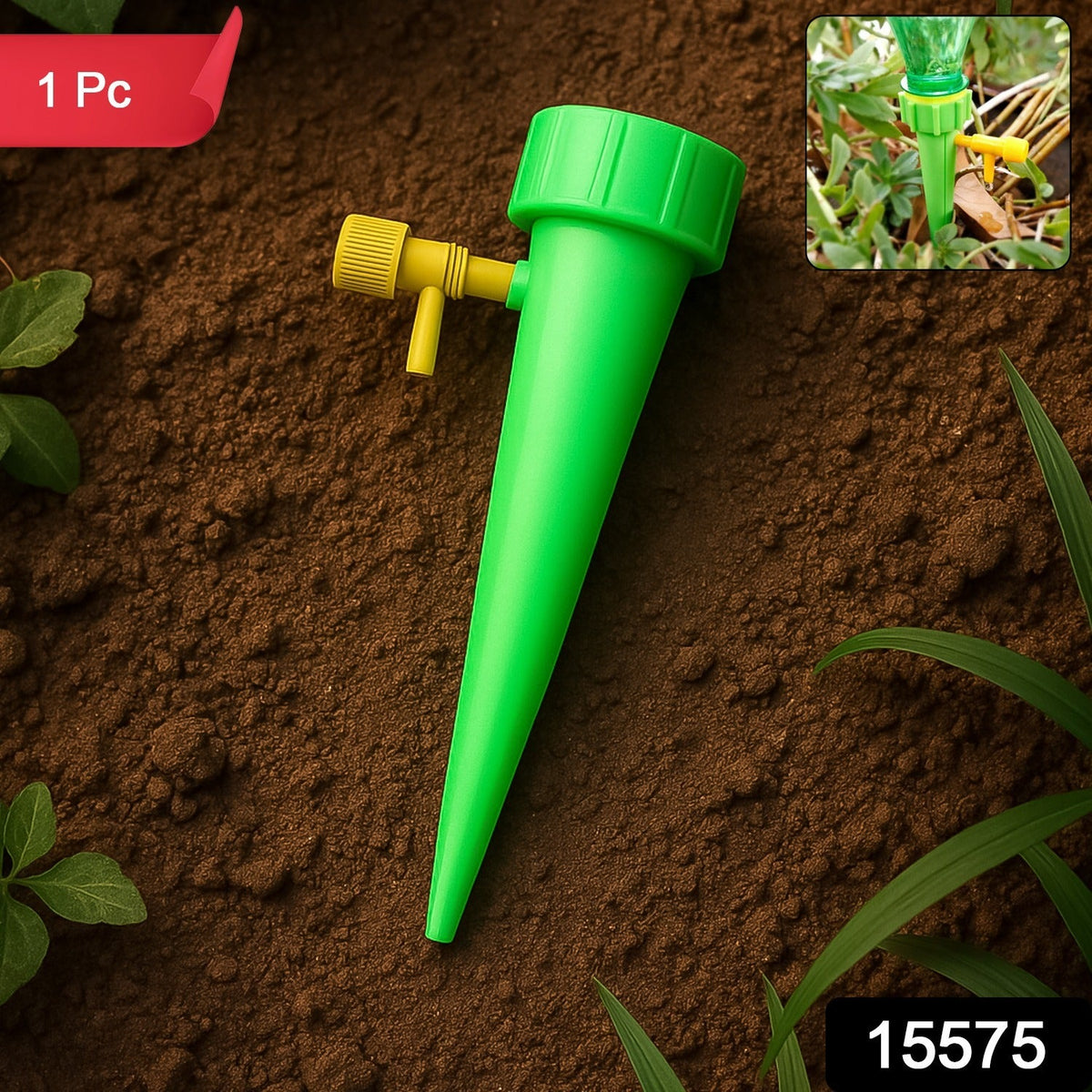 Plant Watering Spike – Adjustable Slow-Release Irrigation – side view