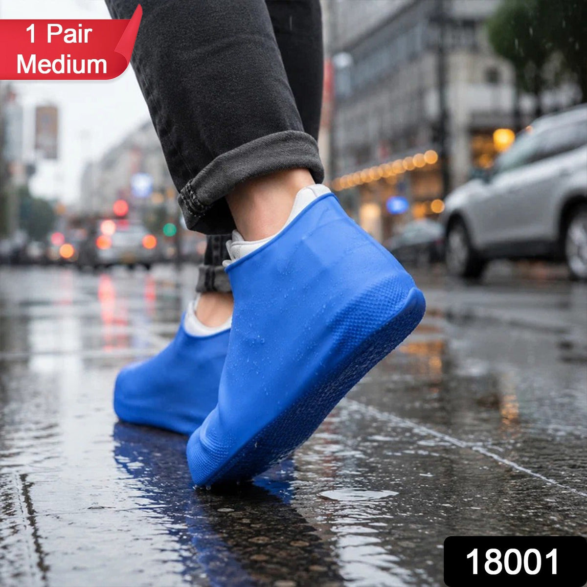 Monsoon Waterproof Shoe Covers Medium Reusable Rain Cover – side view