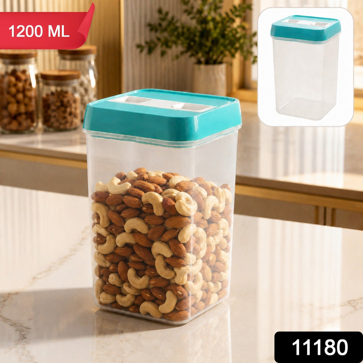 Multipurpose Plastic Storage Container with Seal Lid – side view