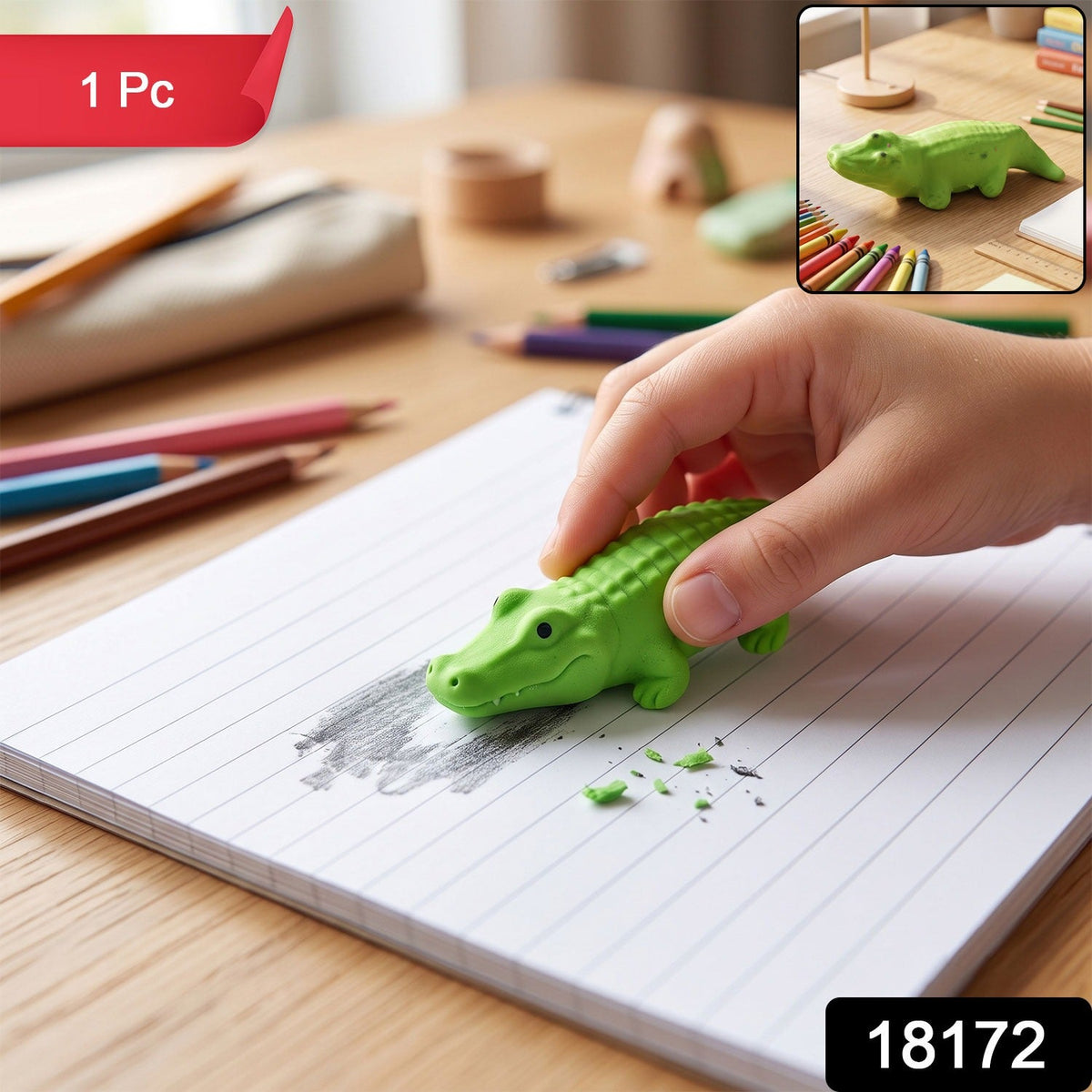 Animal Eraser for Kids – Cute & Educational Stationery – side view