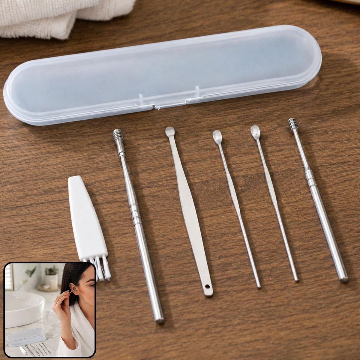 Earwax Removal Kit – 6-Piece Stainless Steel set