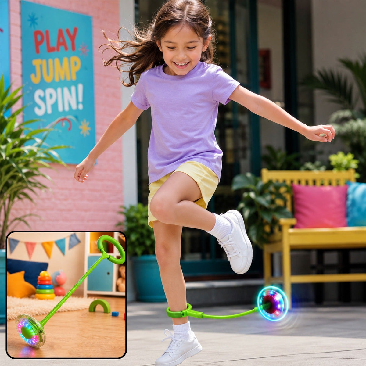 LED Jumping Ring for Kids – Flashing Ankle Skip Ball