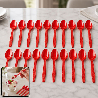 Plastic Spoon 20 pc set Reusable Dinner Spoons Unbreakable