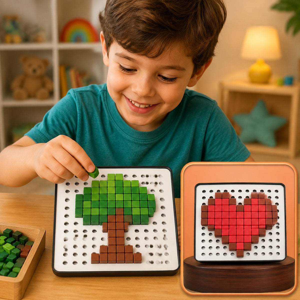 Pixel Cubes Toy – Educational Math & Brain Game for Kids