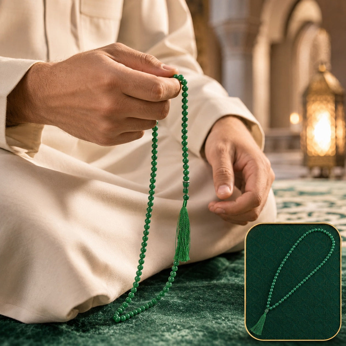 Muslim Prayer Beads – 99-Bead Tasbih for Zikr