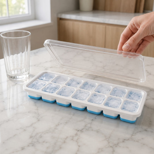 14-Grid Plastic Ice Cube Tray – Easy-Release