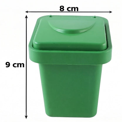 Mini Dustbin Shape Ashtray, Wall-Mounted and Tabletop Ashtray with Flip Lid (1 Pc)