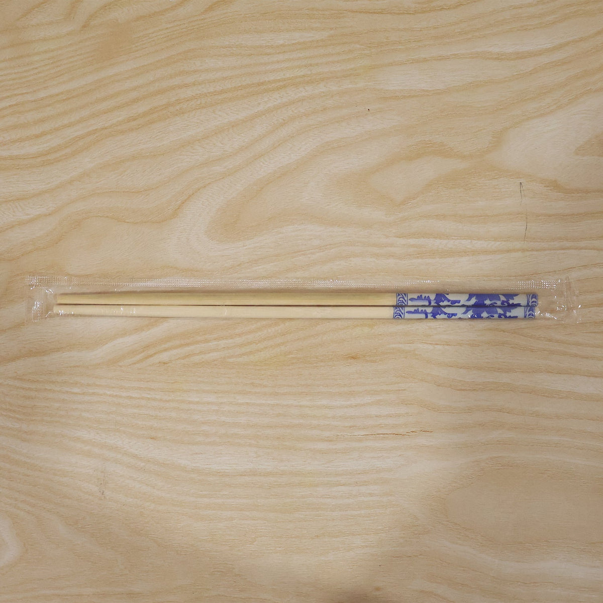 Reusable Bamboo Chopsticks with Blue Chinese Print Design – view 9