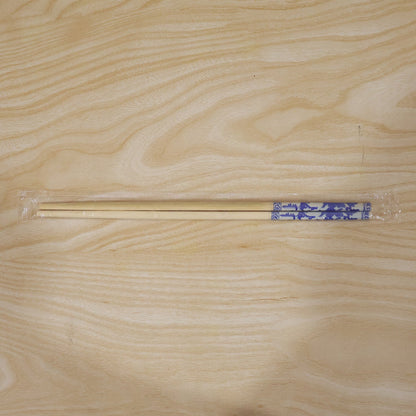 Reusable Bamboo Chopsticks with Blue Chinese Print Design – view 9