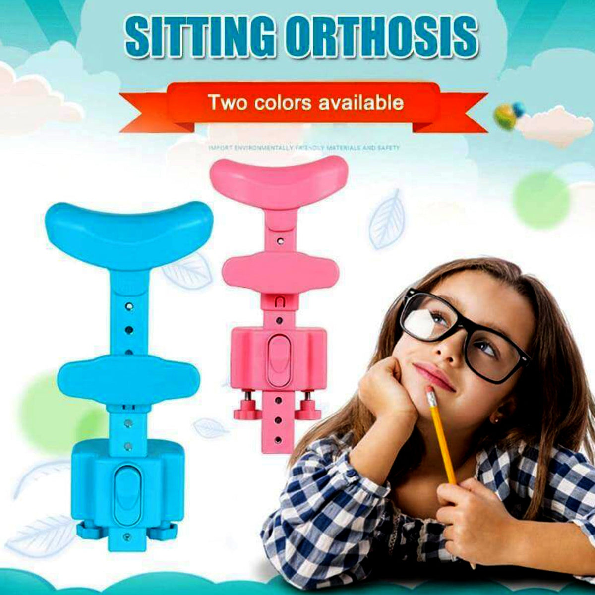 Kids Sitting Posture Corrector – Adjustable Support – detail view