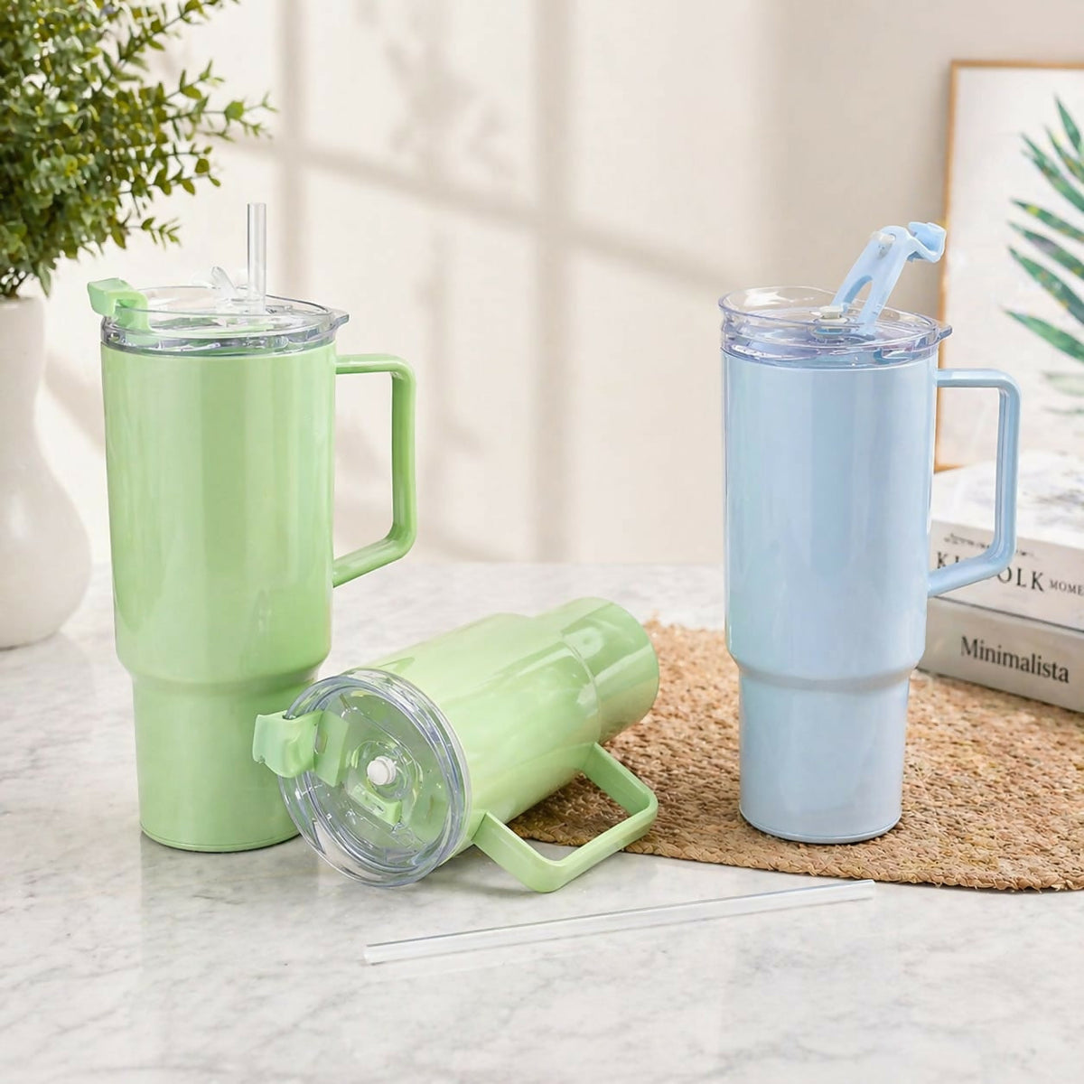 Travel Tumbler – Large 1800ml Capacity with Leak-Proof Lid – close-up