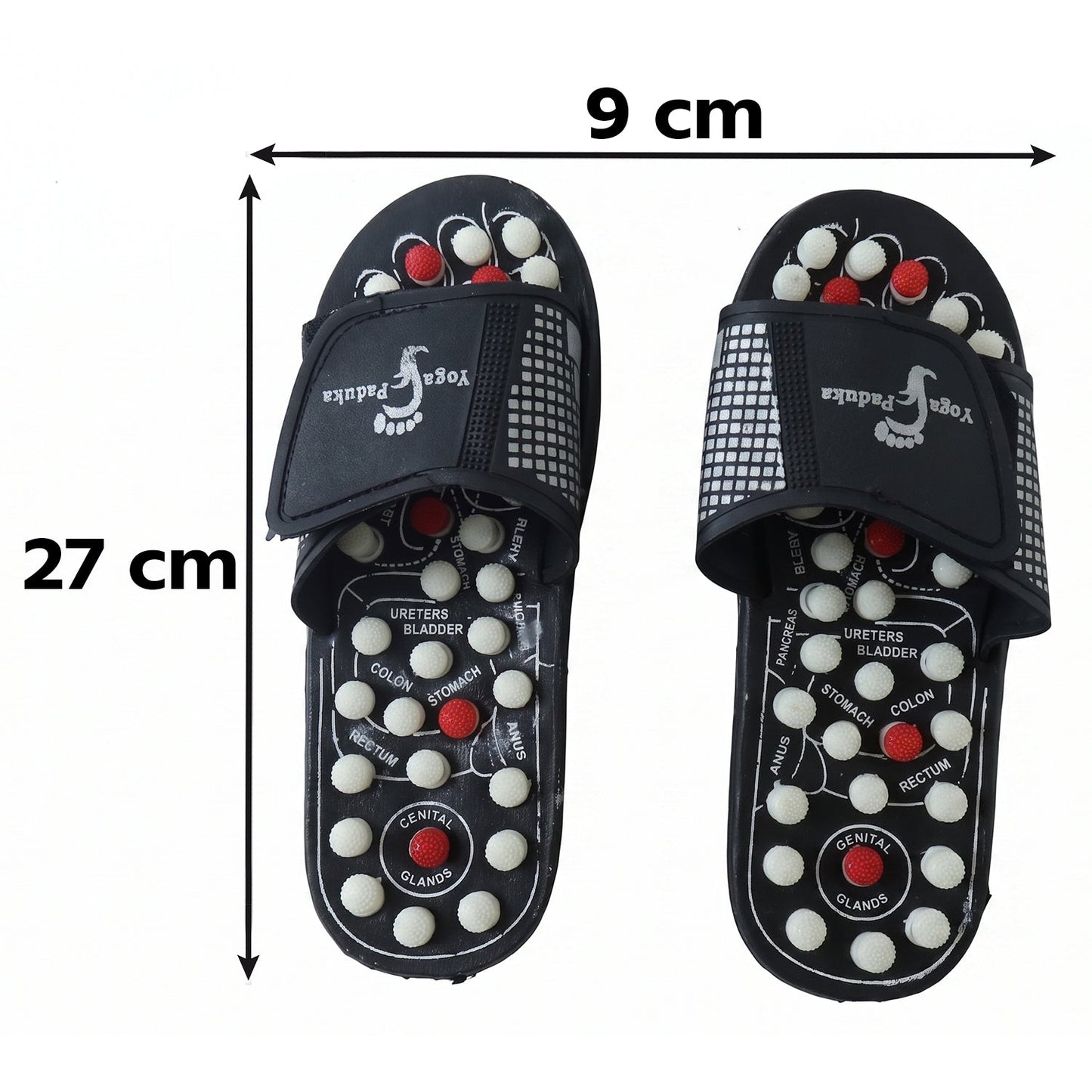 Reflexology massage sandals with acupressure nodes for foot relaxation