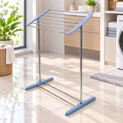 Portable Clothes Drying Rack – Foldable, Steel & Plastic – view 7