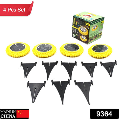 Solar Ground Lights – Waterproof LED Pathway Illumination – side view