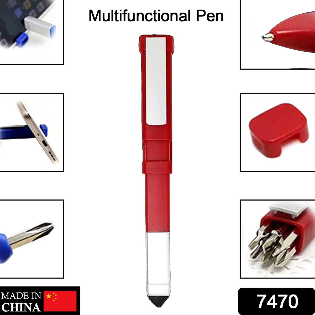 Multi-Function Pen – 4-in-1 Phone Holder & Screwdriver set – side view