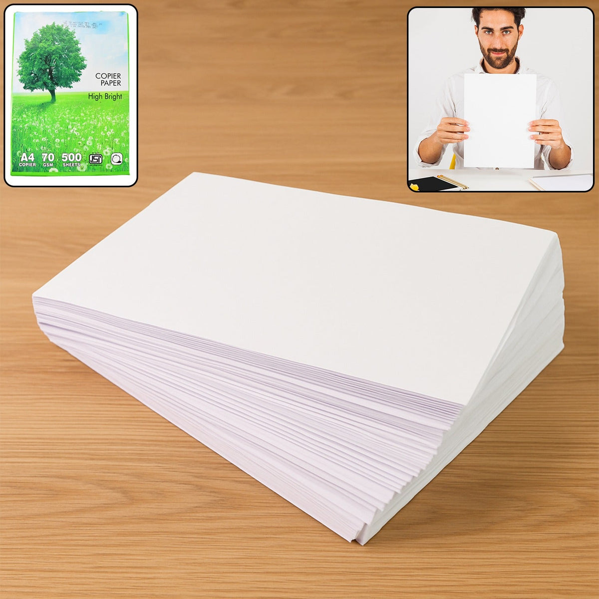A4 High Bright Copier Paper – 70 GSM, 500 Sheets Pack – view 7