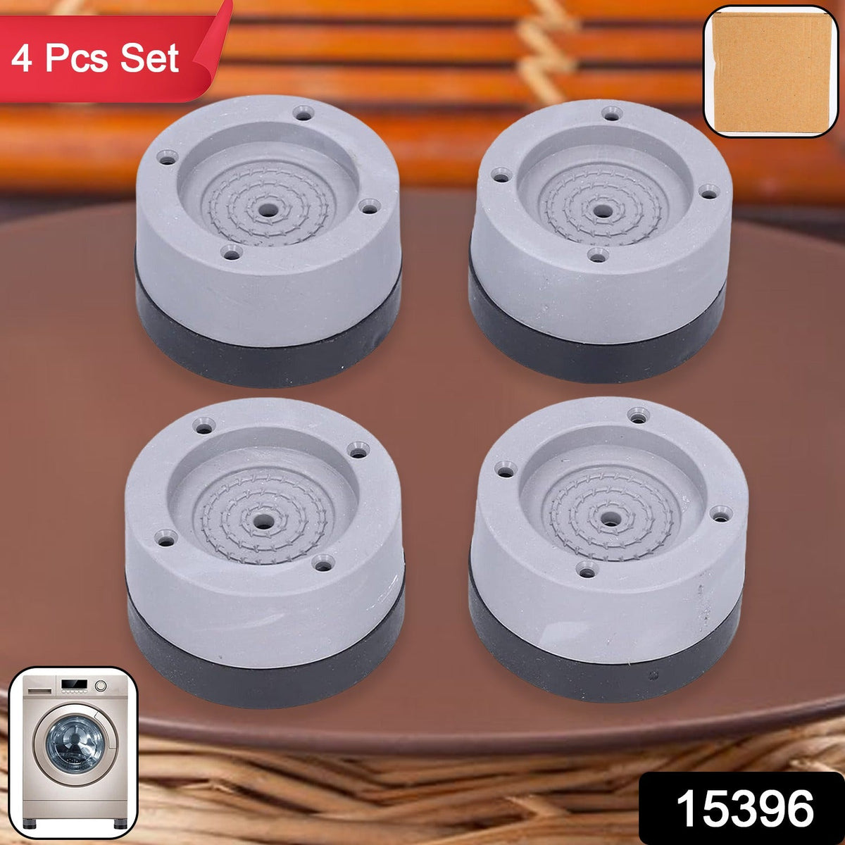 Washing Machine Support Pad – Adjustable Anti-Vibration set – side view