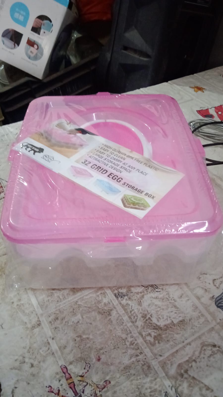 32-Grid Egg Tray with Lid & Handle – 2-Layer Egg Storage – view 8
