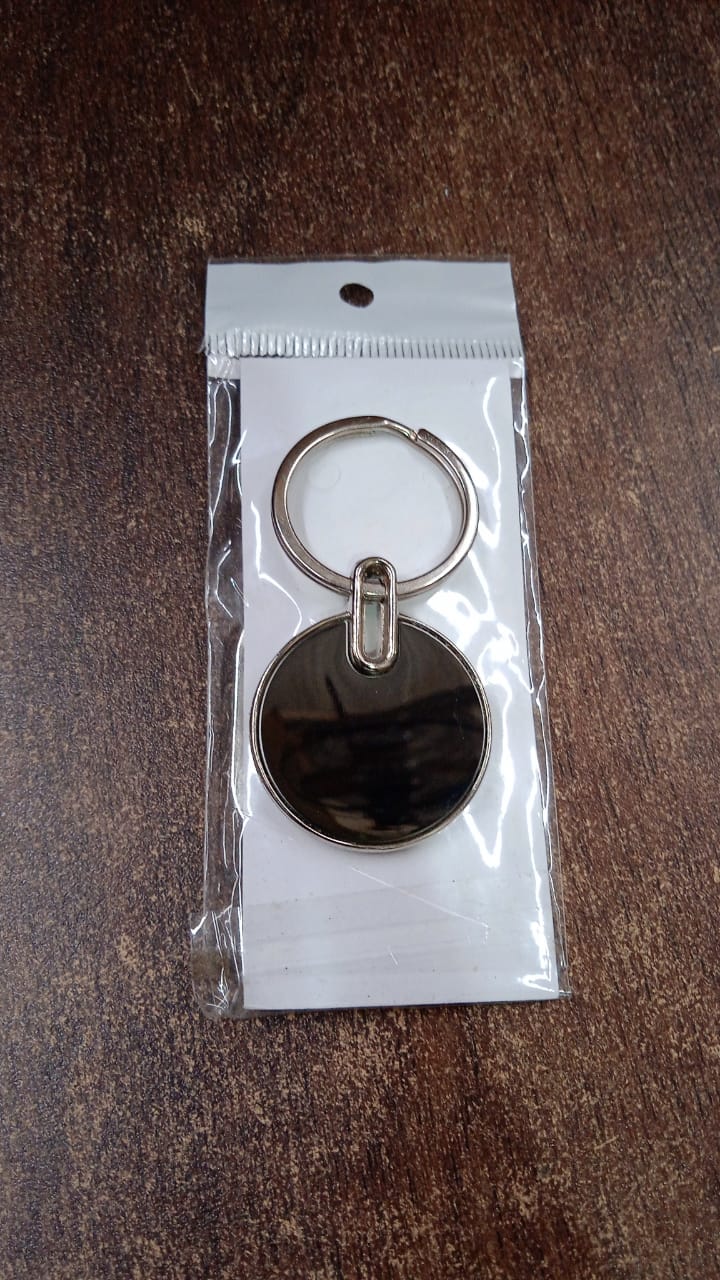 Black Round Metal Keychain – Durable Minimalist Key – view 8