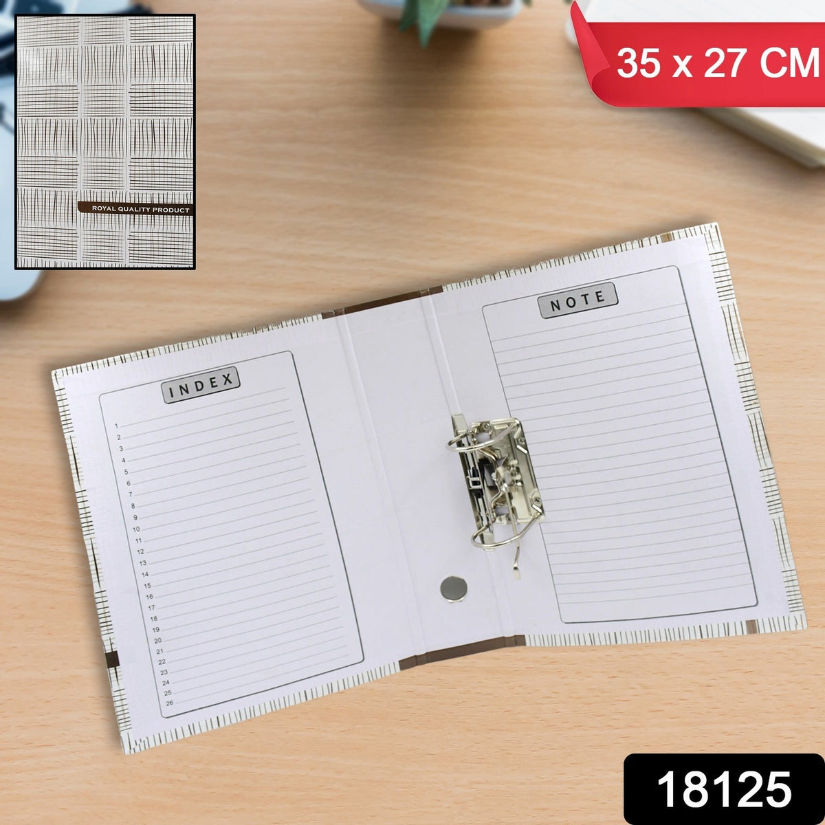 Lever Arch File Organizer – A4 Document Storage – side view