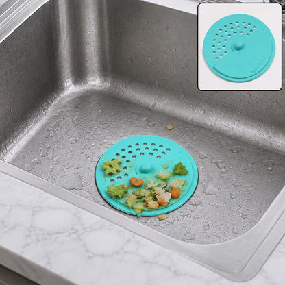 Round Silicone Sink Drain Cover for Odor & Debris Control