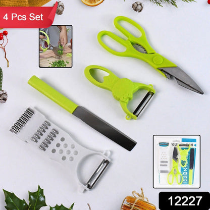 Kitchen Cutting set – 4-Piece Stainless Steel Multi-Tool Kit – side view