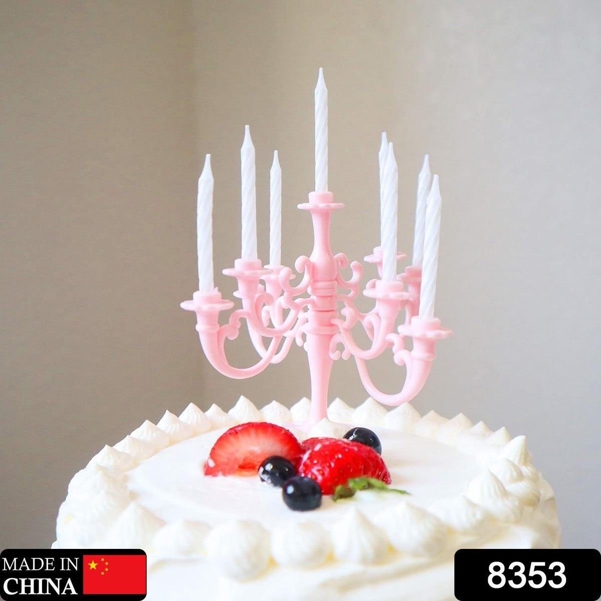 Luxury Birthday Candles – Elegant Cake Topper set – side view
