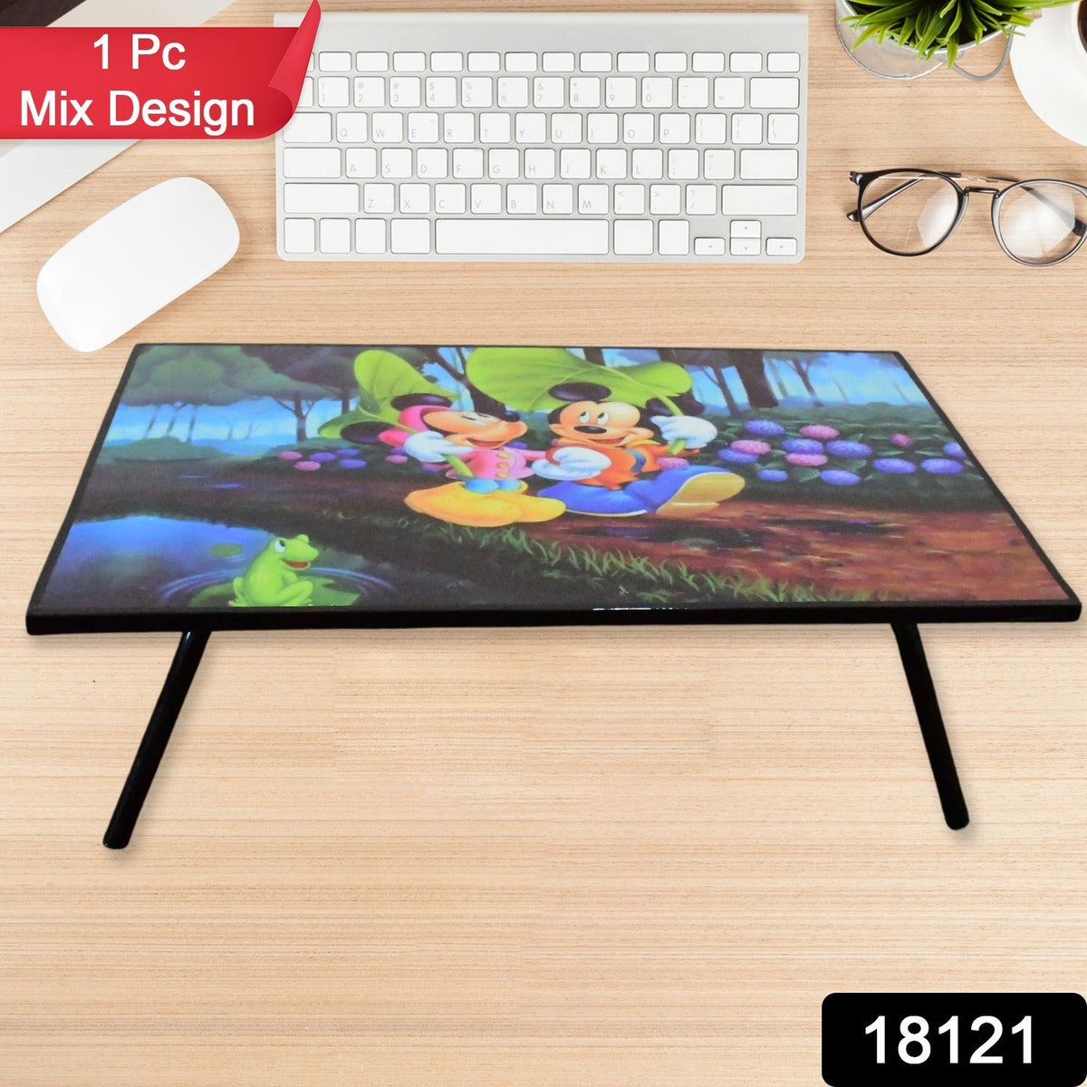 Kids Study Table – Foldable Cartoon Design – side view